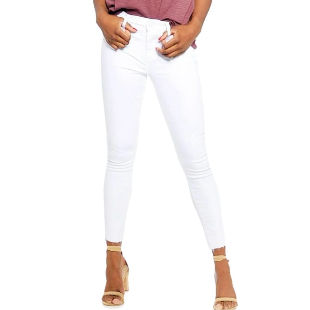 SPANX Distressed Skinny Jeans Frayed Leggings Women's White Skinny Jeans Size XS